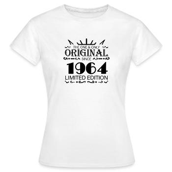 1964 - Année de construction 1964 - Né en 1964 - T-shirt Femme - blanc - Devant - AI Model Female 172 dark (172cm)