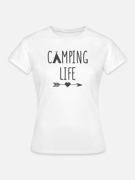 Campingleben - Frauen T-Shirt - Weiß