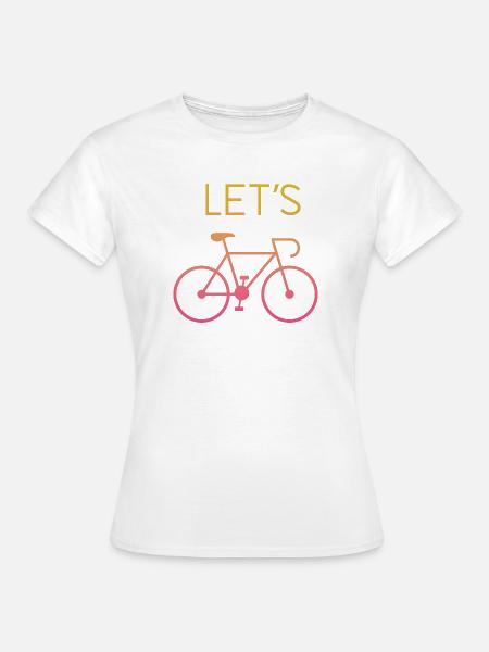 Let's Cycling - Frauen T-Shirt - Weiß