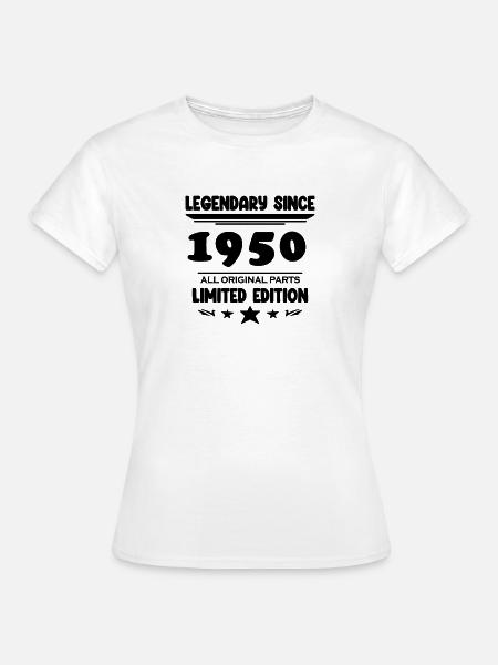 1950 - Jahrgang 1950 - Baujahr 1950 - Frauen T-Shirt - Weiß