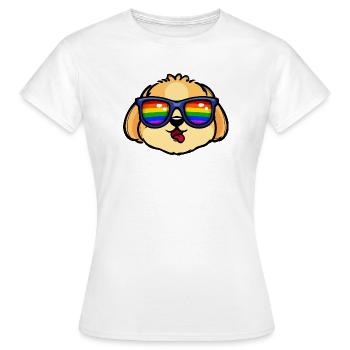 Cool Lgbt Dog Sexualité Relation Fier Gay - T-shirt Femme - blanc - Devant - AI Model Female 172 dark (172cm)