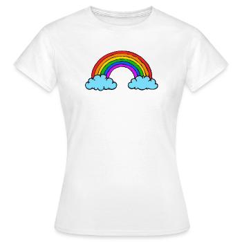 Homo LGBT Rainbow Égalité Bisexuel - T-shirt Femme - blanc - Devant - AI Model Female 172 dark (172cm)
