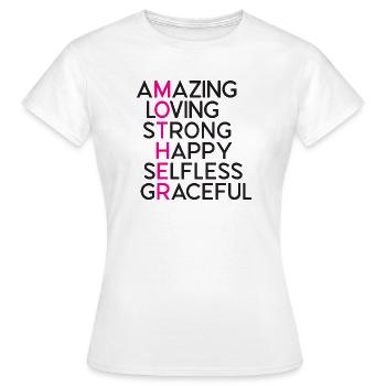 Die beste Mutter aller Zeiten - Frauen T-Shirt - Weiß - Vorne - AI Model Female 172 dark (172cm)