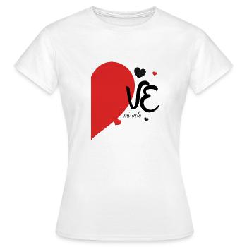 Romantisches Herzblatt-Design auf Textil - Frauen T-Shirt - Weiß - Vorne - AI Model Female 172 dark (172cm)
