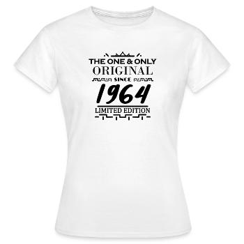 1964 - Année de construction 1964 - Né en 1964 - T-shirt Femme - blanc - Devant - AI Model Female 172 dark (172cm)