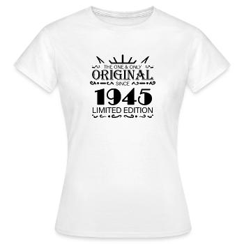 1945 - Year of construction 1945 - Born 1945 - Women's T-Shirt - white - Front - AI Model Female 172 dark (172cm)