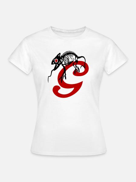 Gecko, Eidechse, Initiale - Frauen T-Shirt - Weiß