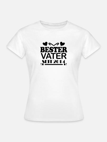 Bester Vater seit 2014 - Frauen T-Shirt - Weiß