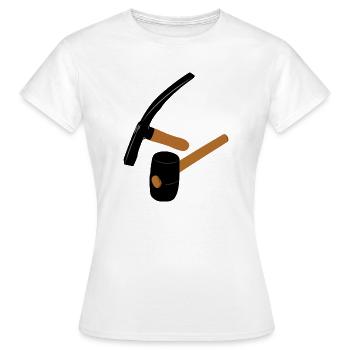 Marteau en caoutchouc et marteau - T-shirt Femme - blanc - Devant - AI Model Female 172 dark (172cm)