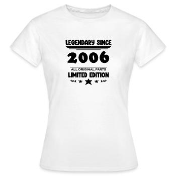 2006 - Jahrgang 2006 - Baujahr 2006 - Frauen T-Shirt - Weiß - Vorne - AI Model Female 172 dark (172cm)