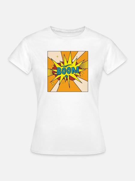 Boom Comic Explosion Stil - Frauen T-Shirt - Weiß