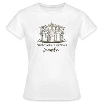 Jerusalem, Kirche aller Nationen, Israel - Frauen T-Shirt - Weiß - Vorne - AI Model Female 172 dark (172cm)