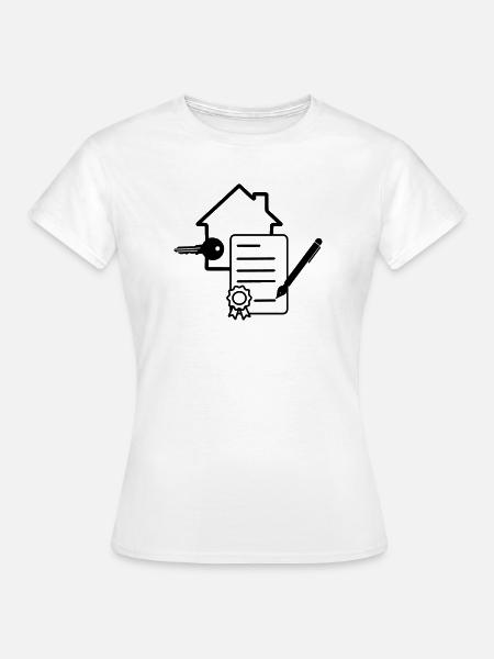 Haus und Vertragsunterzeichnung - Frauen T-Shirt - Weiß