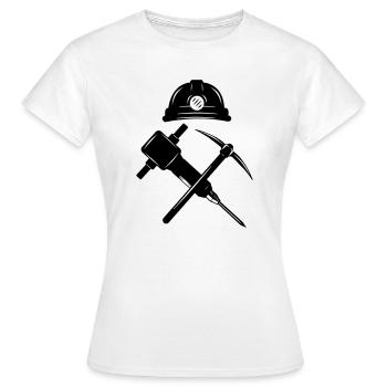 Spitzhacke und Krikhamer - Frauen T-Shirt - Weiß - Vorne - AI Model Female 172 dark (172cm)