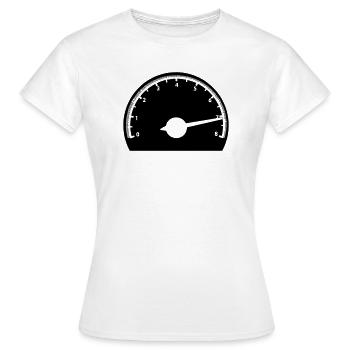 Car cut tachometer - Women's T-Shirt - white - Front - AI Model Female 172 dark (172cm)