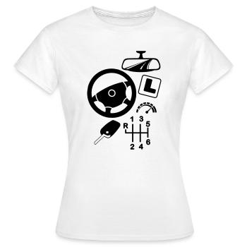 logo Moniteur de conduite automobile - T-shirt Femme - blanc - Devant - AI Model Female 172 dark (172cm)
