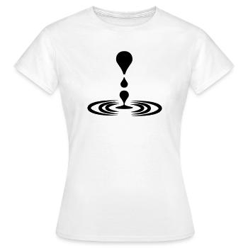 Drop Water Logo Achtsamkeit - Frauen T-Shirt - Weiß - Vorne - AI Model Female 172 dark (172cm)
