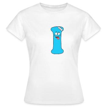 I - Frauen T-Shirt - Weiß - Vorne - AI Model Female 172 dark (172cm)