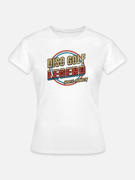 Disco Golf Legenden Design - Frauen T-Shirt - Weiß