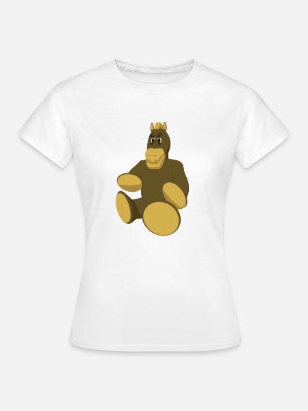 Pferd mit runden Füßen - Frauen T-Shirt - Weiß
