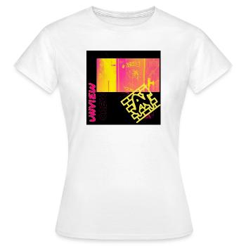 Urban Graffiti Neon Design - Frauen T-Shirt - Weiß - Vorne - AI Model Female 172 dark (172cm)