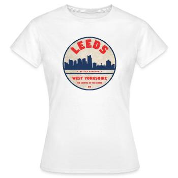 Emblème du West Yorkshire de Leeds - T-shirt Femme - blanc - Devant - AI Model Female 172 dark (172cm)