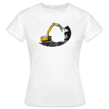 Abreißbagger mit Schrottschere - Frauen T-Shirt - Weiß - Vorne - AI Model Female 172 dark (172cm)