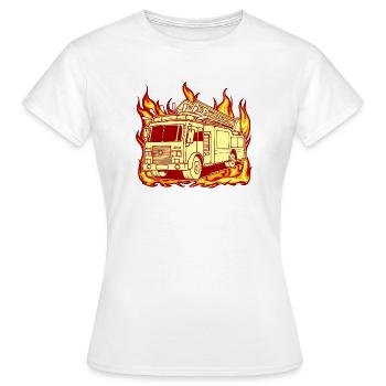 Fire engine fire brigade fire protection - Women's T-Shirt - white - Front - AI Model Female 172 dark (172cm)