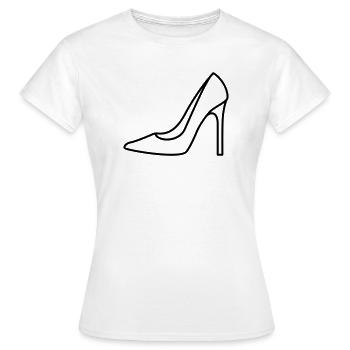 High Heel Icon Chaussure Femmes Femmes Contour Personnalisable - T-shirt Femme - blanc - Devant - AI Model Female 172 dark (172cm)