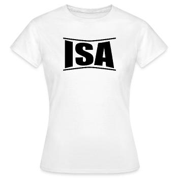 t-shirt Isa idée cadeau t-shirt - T-shirt Femme - blanc - Devant - AI Model Female 172 dark (172cm)