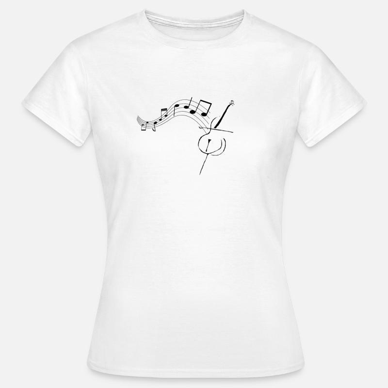 Cello with notes1 - Women's T-Shirt - white