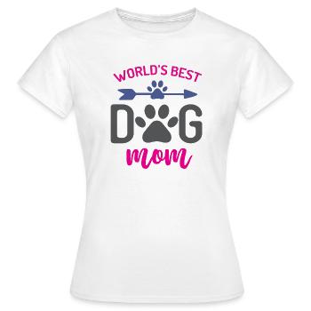 La meilleure maman de chien du monde - T-shirt Femme - blanc - Devant - AI Model Female 172 dark (172cm)