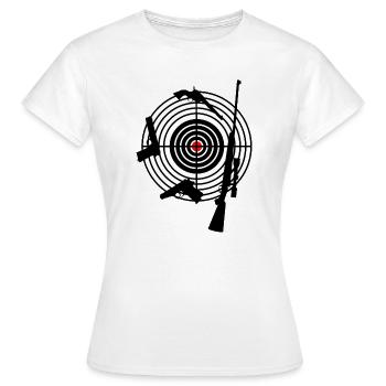 Logo du club de tir - T-shirt Femme - blanc - Devant - AI Model Female 172 dark (172cm)