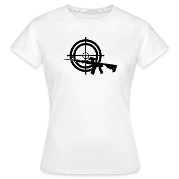Colt c7 avec visière - T-shirt Femme - blanc - Devant - AI Model Female 172 dark (172cm)