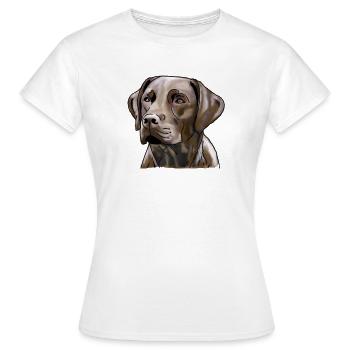 Labrador - T-shirt Femme - blanc - Devant - AI Model Female 172 dark (172cm)