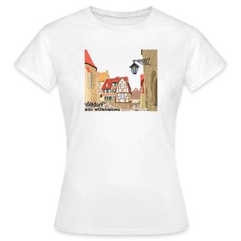 Altdorf près de Nuremberg, vieille ville, Bavière, dessin - T-shirt Femme - blanc - Devant - AI Model Female 172 dark (172cm)