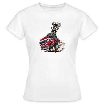 Feuerwehr Brandschutz Feuerwehrauto Lebensretter - Frauen T-Shirt - Weiß - Vorne - AI Model Female 172 dark (172cm)