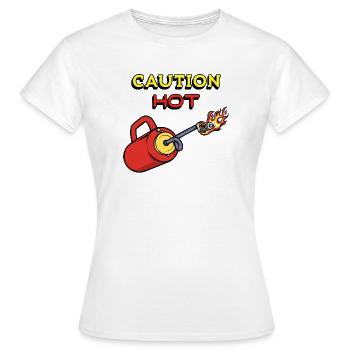 Déclaration de l’extincteur de la brigade de protection contre les incendies - T-shirt Femme - blanc - Devant - AI Model Female 172 dark (172cm)