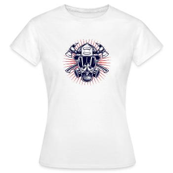 Brandschutz Feuerwehr Feuerwehrhelm Lebensretter - Frauen T-Shirt - Weiß - Vorne - AI Model Female 172 dark (172cm)