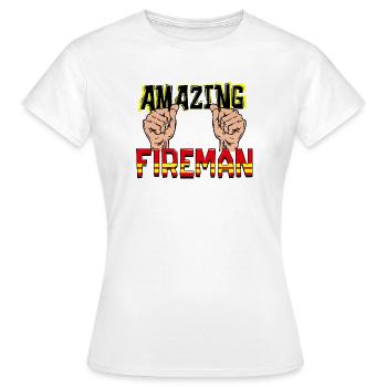Feuerwehr Statement Berufsfeuerwehr Lebensretter - Frauen T-Shirt - Weiß - Vorne - AI Model Female 172 dark (172cm)