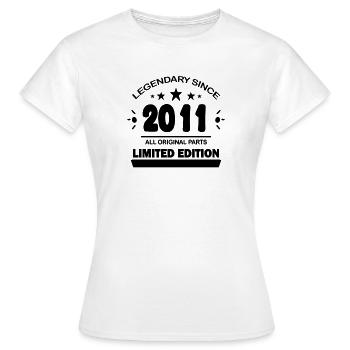 2011 - Frauen T-Shirt - Weiß - Vorne - AI Model Female 172 dark (172cm)