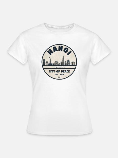 Hanoi Stadt der Ruhe Emblem - Frauen T-Shirt - Weiß