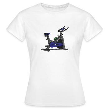 Blue Spin Bike - Women's T-Shirt - white - Front - AI Model Female 172 dark (172cm)