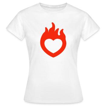 Saint-Valentin, Saint-Valentin, Saint-Valentin - T-shirt Femme - blanc - Devant - AI Model Female 172 dark (172cm)