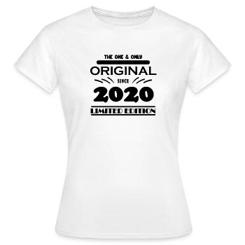 2020 - Baujahr 2020 - Jahrgang 2020 - Frauen T-Shirt - Weiß - Vorne - AI Model Female 172 dark (172cm)