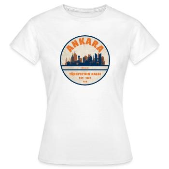 Ankara Skyline Badge - T-shirt Femme - blanc - Devant - AI Model Female 172 dark (172cm)