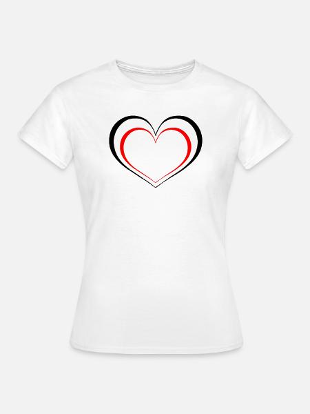 Herzchen - Frauen T-Shirt - Weiß