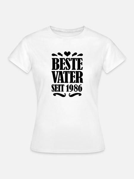 Bester Vater seit 1986 - Frauen T-Shirt - Weiß