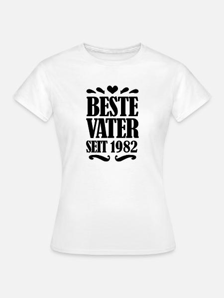 Bester Vater seit 1982 - Frauen T-Shirt - Weiß