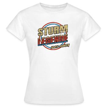 Sturm Legende - Frauen T-Shirt - Weiß - Vorne - AI Model Female 172 dark (172cm)